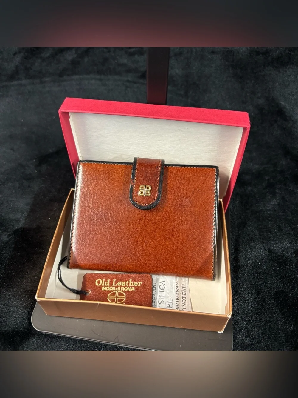 Bosca Old Leather Moda di Roma ID Wallet Brown Hand Stained Leather USA Made